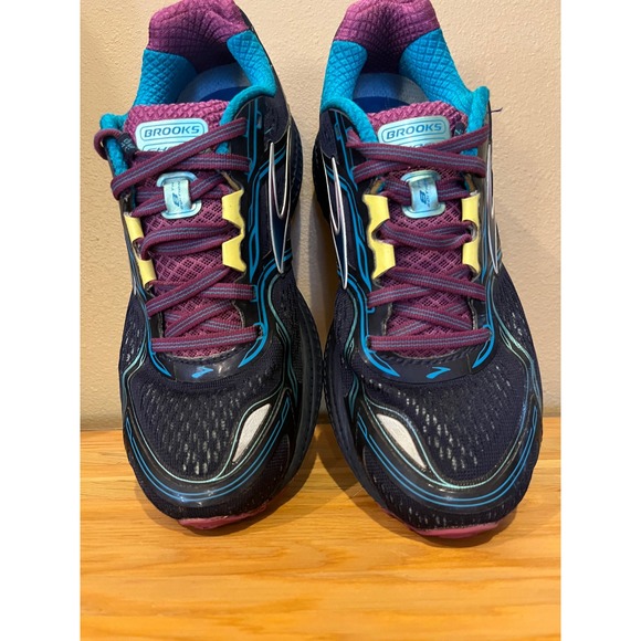Brooks Ghost 8 Women's Running Shoes Navy Blue Teal Pink Sz 7 Medium - Picture 4 of 13
